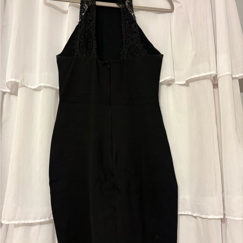 Lulu's Black Backless Lace Dress